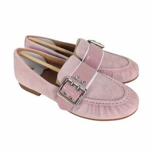 UGG Womens Size 6.5 Charlotte Pink Suede Leather Moc Toe Slip On Loafers Shoes‎